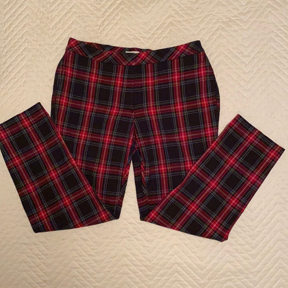 J.jill Plaid Pants size 10. EUC